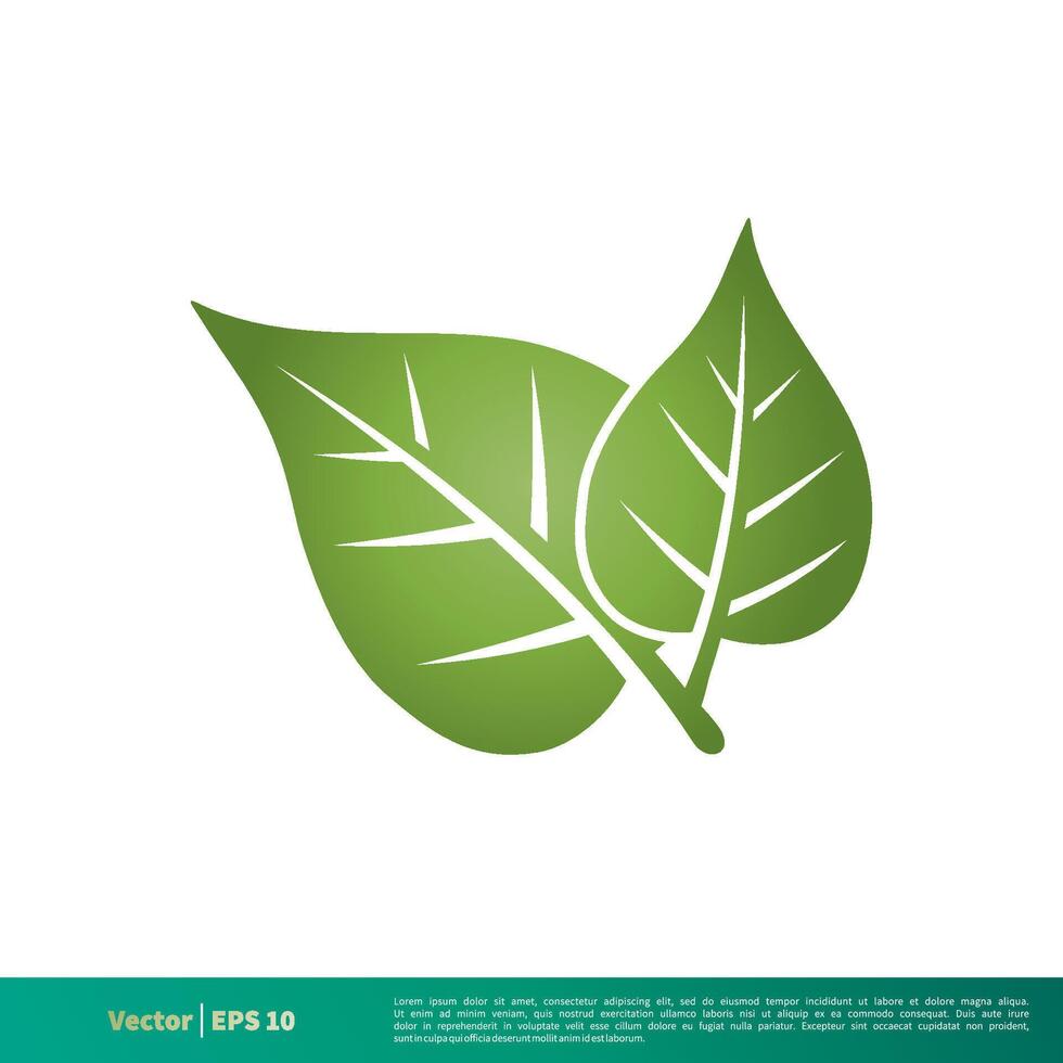 grön blad ikon vektor logotyp mall illustration design. vektor eps 10.