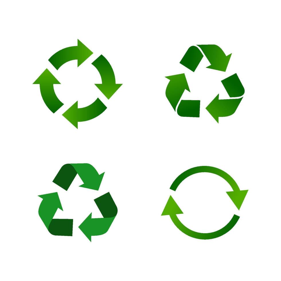 återvinna återvinning ikon vektor logotyp mall illustration design eps 10.