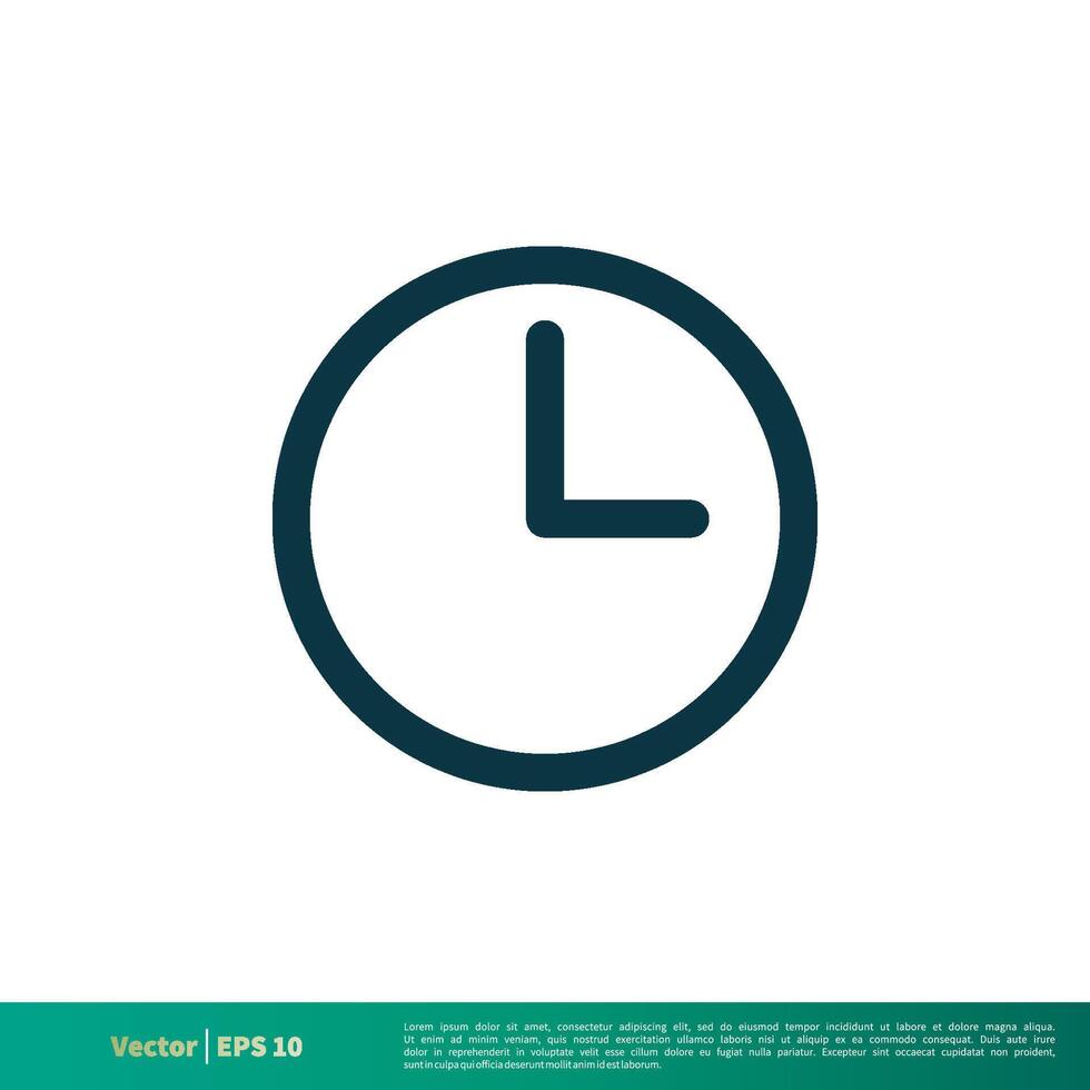 Uhr Symbol Vektor Logo Vorlage Illustration Design. Vektor eps 10.