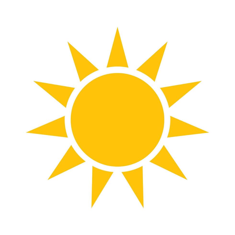 Sol ikon. trendig vektor sommar symbol för hemsida design