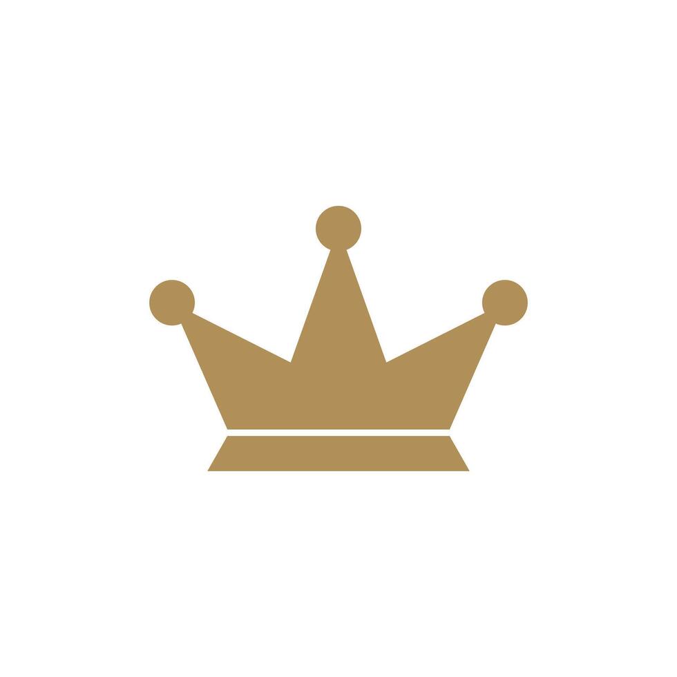 Gold Krone Symbol Vektor Logo Vorlage