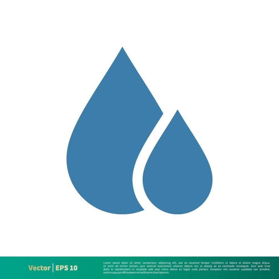 fallen Wasser Symbol Vektor Logo Vorlage Illustration Design. Vektor eps 10.