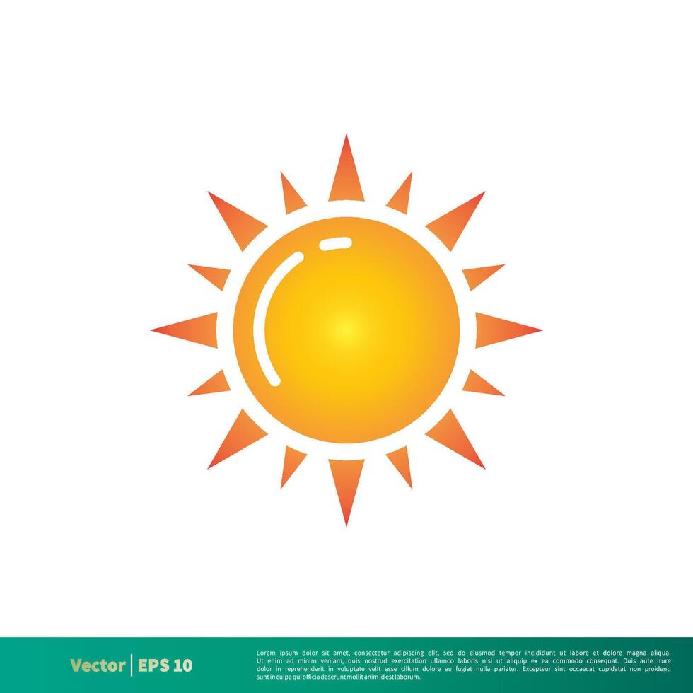 Sol - sommar ikon vektor logotyp mall illustration design. vektor eps 10.