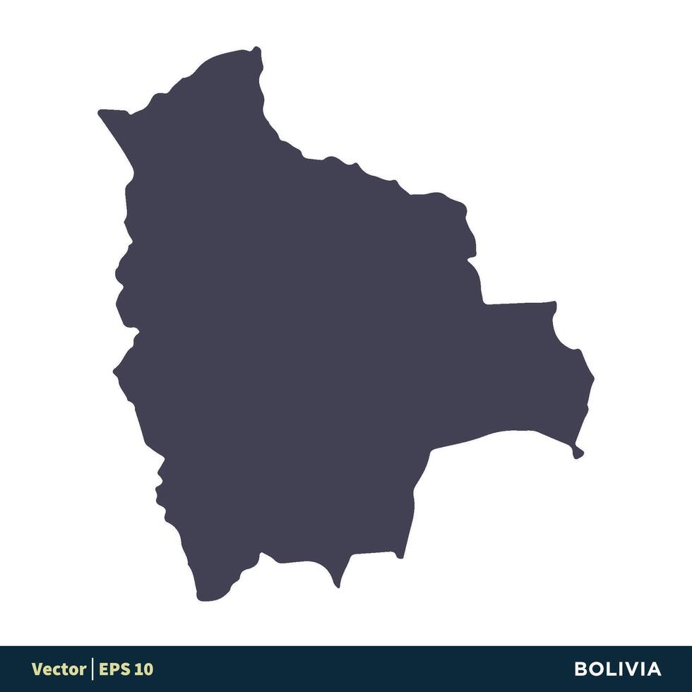 bolivia - söder Amerika länder Karta ikon vektor logotyp mall illustration design. vektor eps 10.