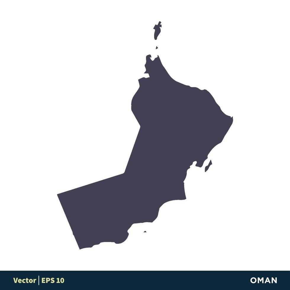Oman - - Asien Länder Karte Symbol Vektor Logo Vorlage Illustration Design. Vektor eps 10.
