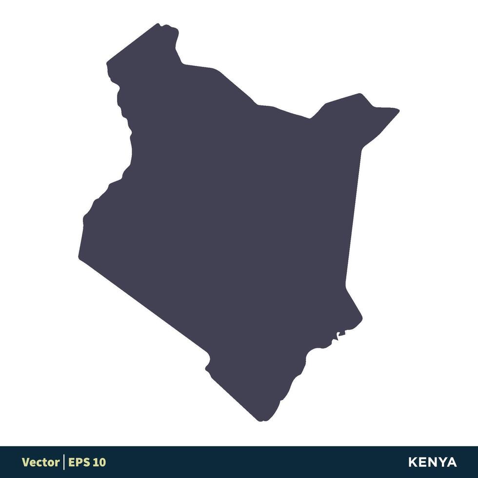 Kenia - - Afrika Länder Karte Symbol Vektor Logo Vorlage Illustration Design. Vektor eps 10.