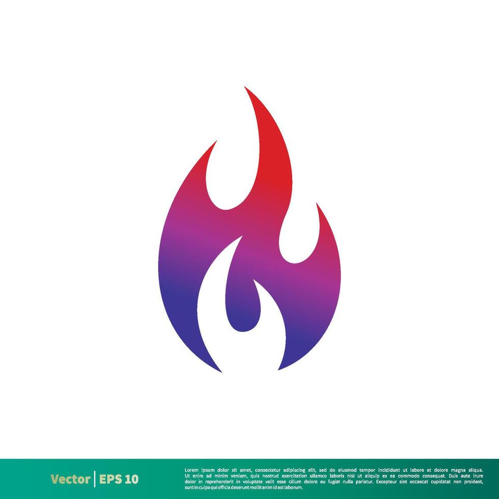 Feuer Flamme Symbol Vektor Logo Vorlage Illustration Design. Vektor eps 10.