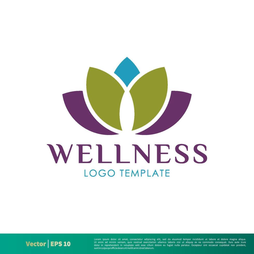 wellness lotus ikon vektor logotyp mall illustration design. vektor eps 10.