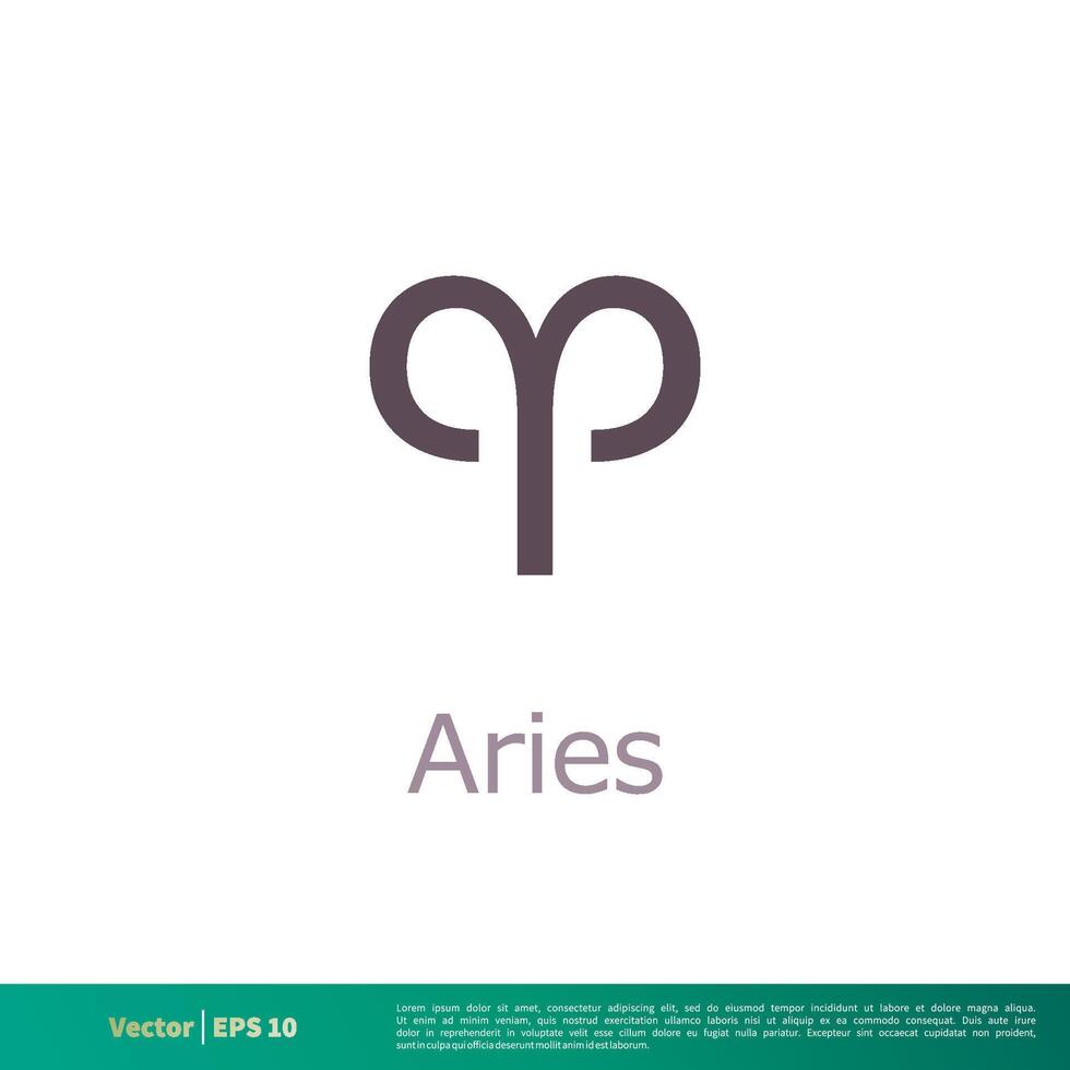 aries - zodiaken tecken ikon vektor logotyp mall illustration design. vektor eps 10.