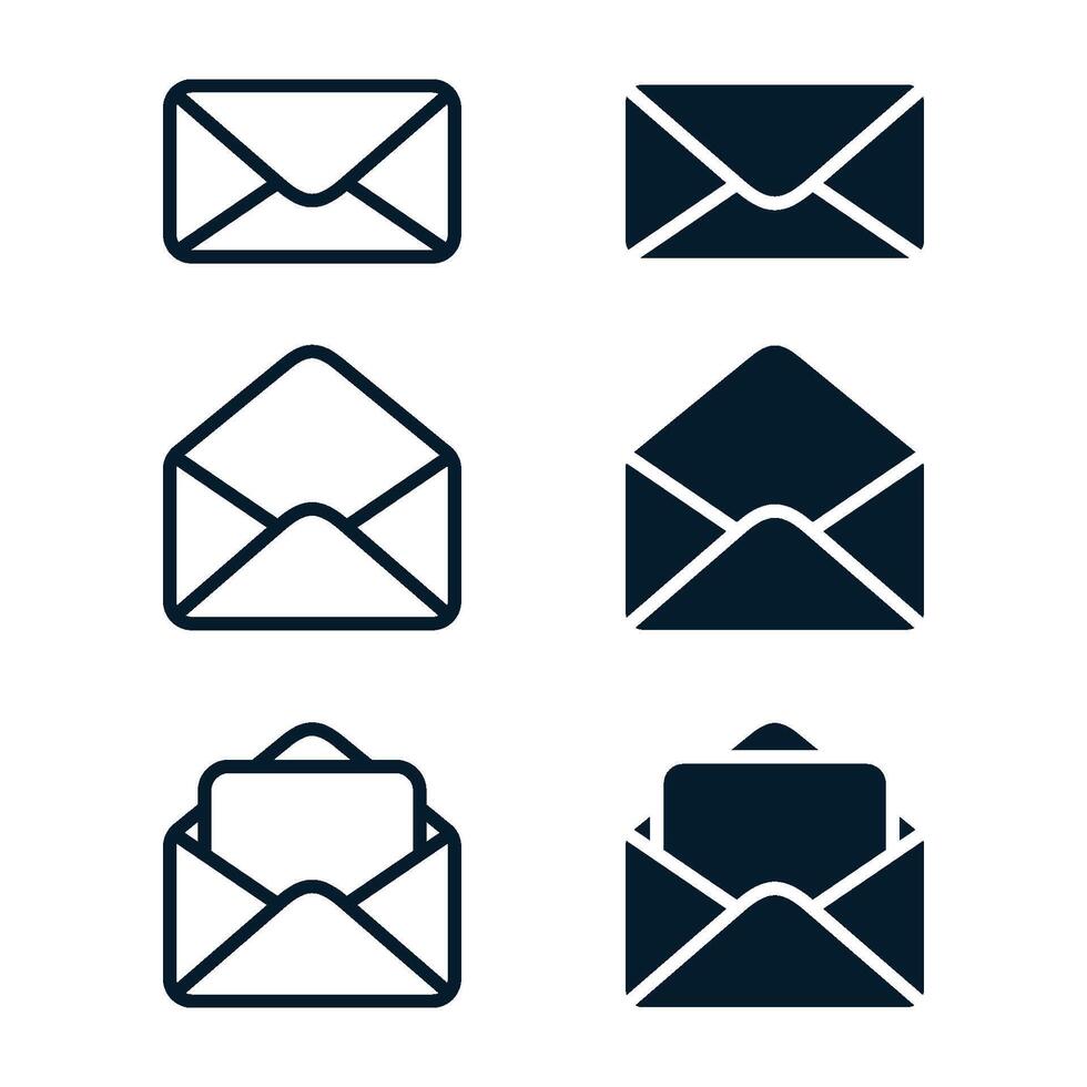 Mail Symbol Vektor. Briefumschlag einstellen Illustration Design. eps 10. vektor