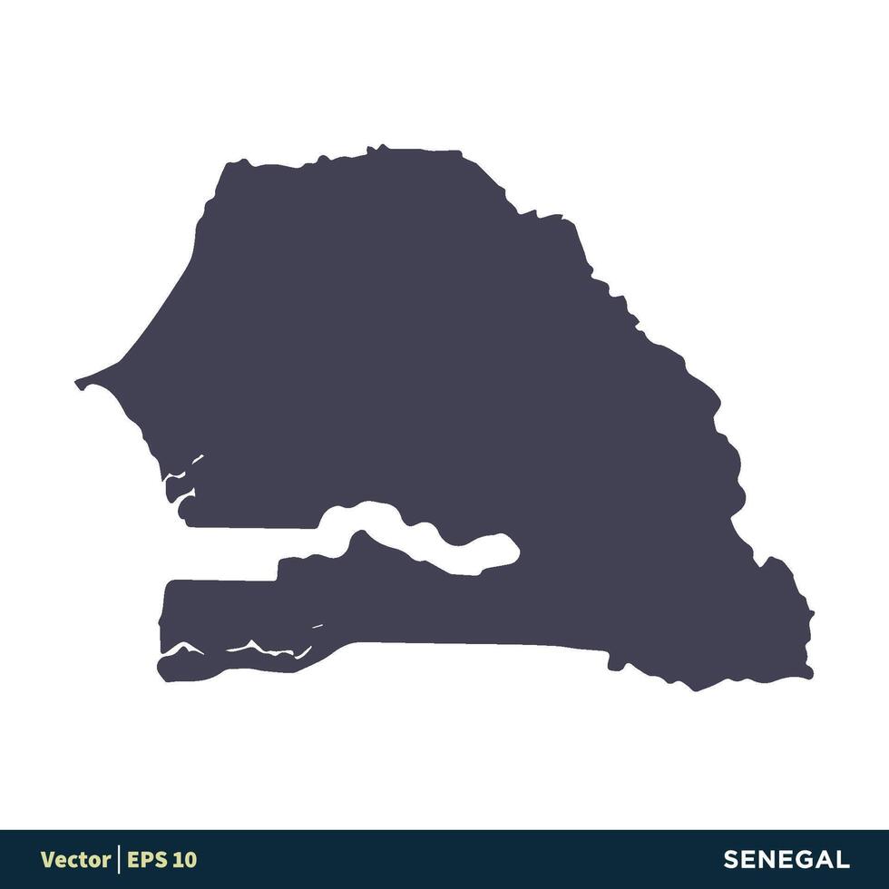 Senegal - - Afrika Länder Karte Symbol Vektor Logo Vorlage Illustration Design. Vektor eps 10.