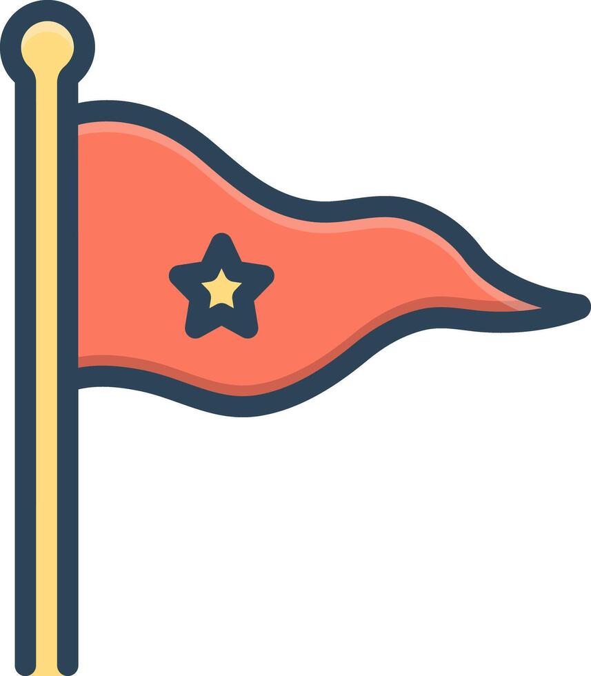 vektor Färg ikon för flagga