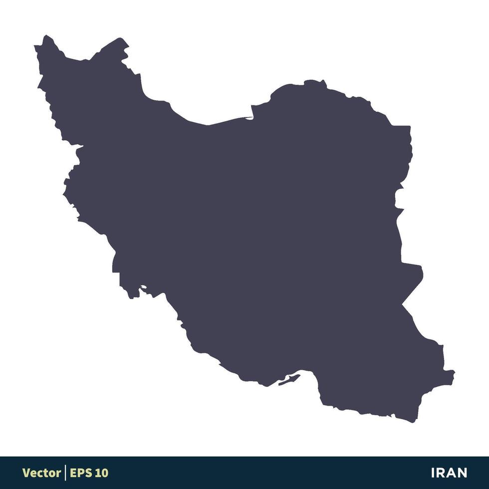 iran - Asien länder Karta ikon vektor logotyp mall illustration design. vektor eps 10.
