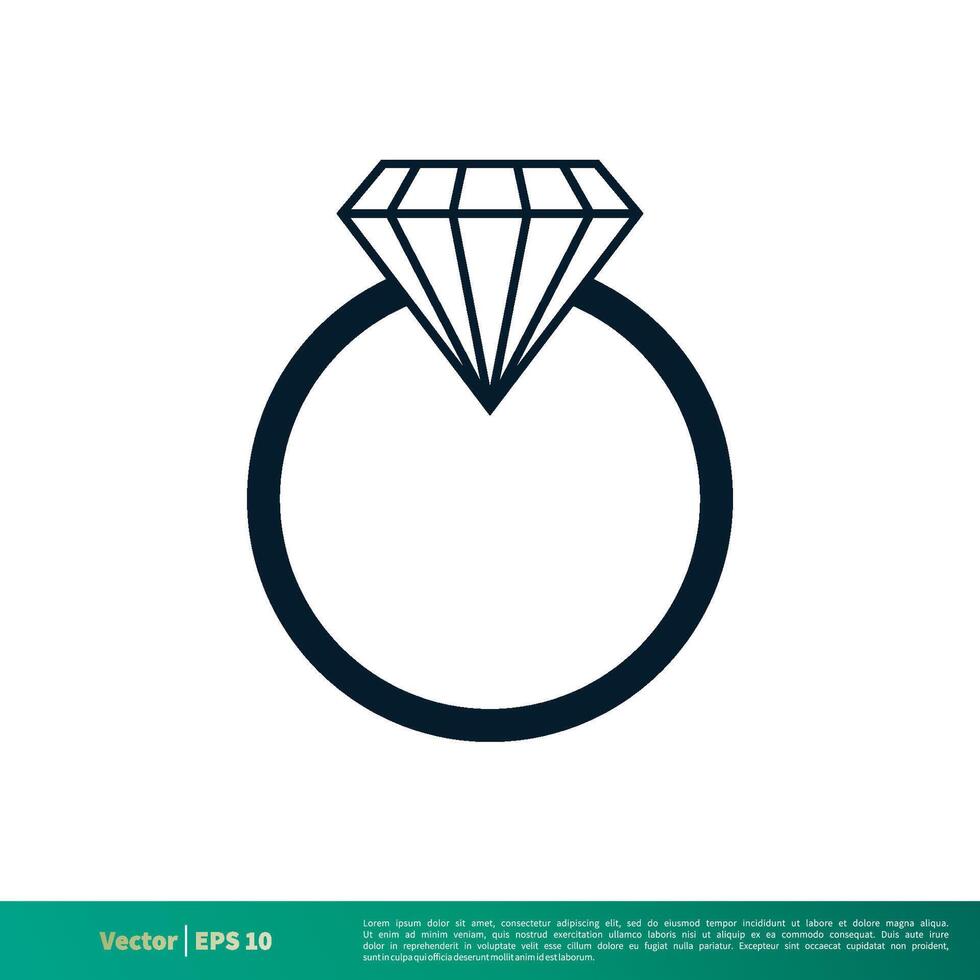 Diamant Ring Symbol Vektor Logo Vorlage Illustration Design eps 10.