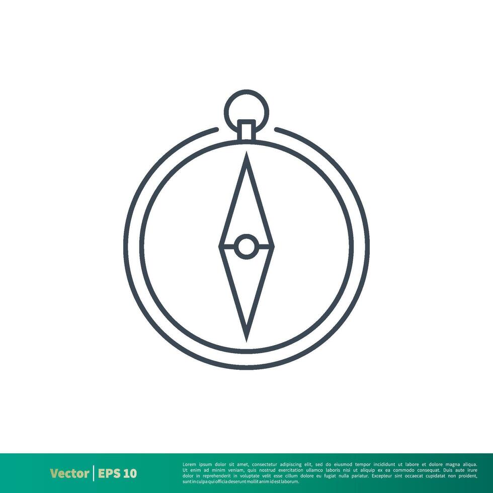 Kompass Symbol Vektor Logo Vorlage Illustration Design eps 10.