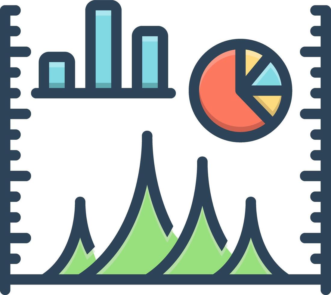 vektor Färg ikon för Graf