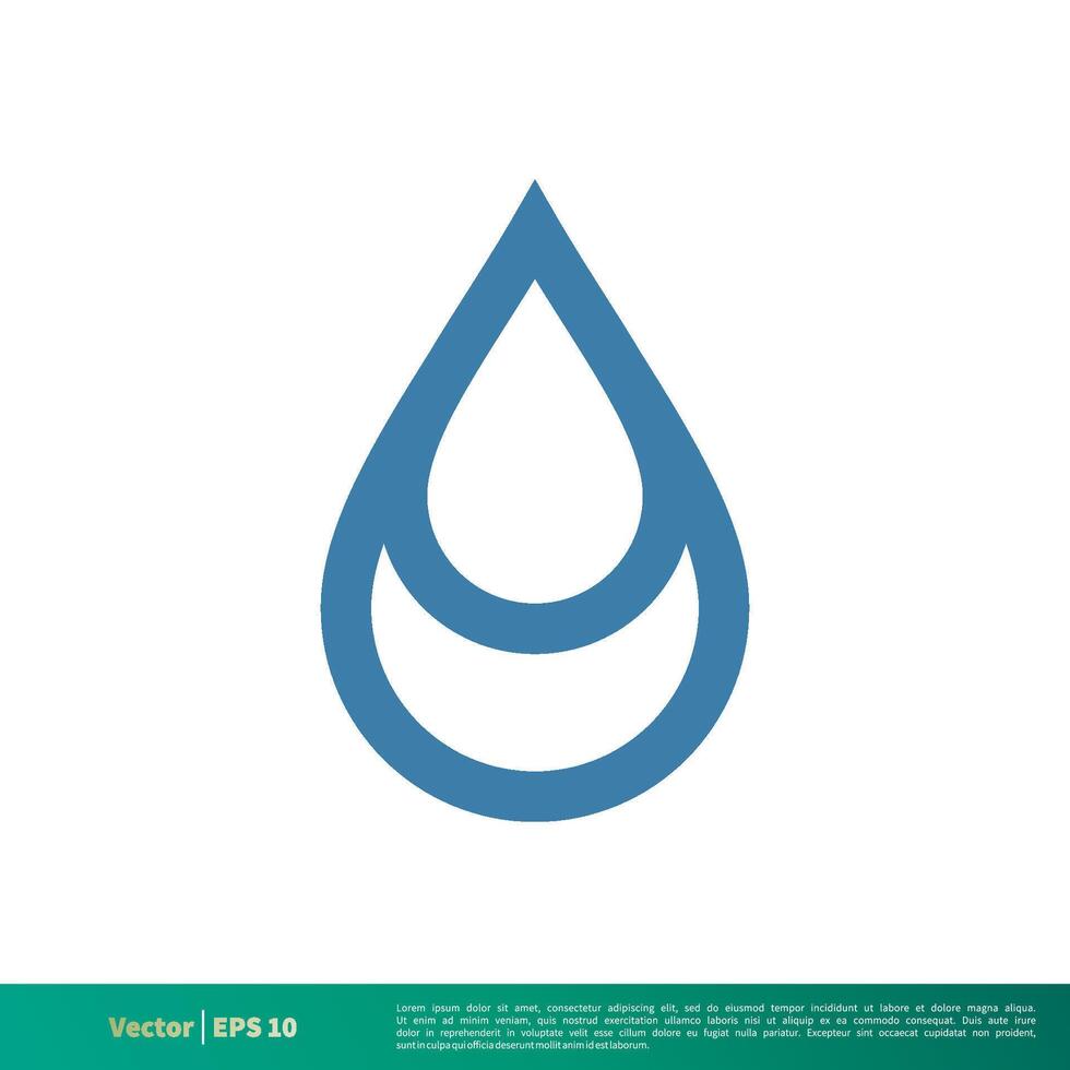 fallen Wasser Symbol Vektor Logo Vorlage Illustration Design. Vektor eps 10.