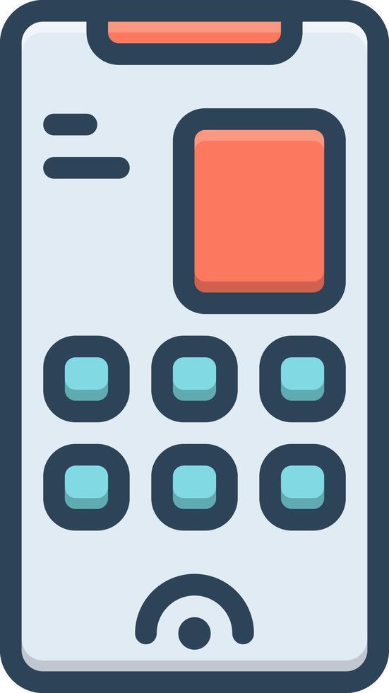 vektor Färg ikon för telefon