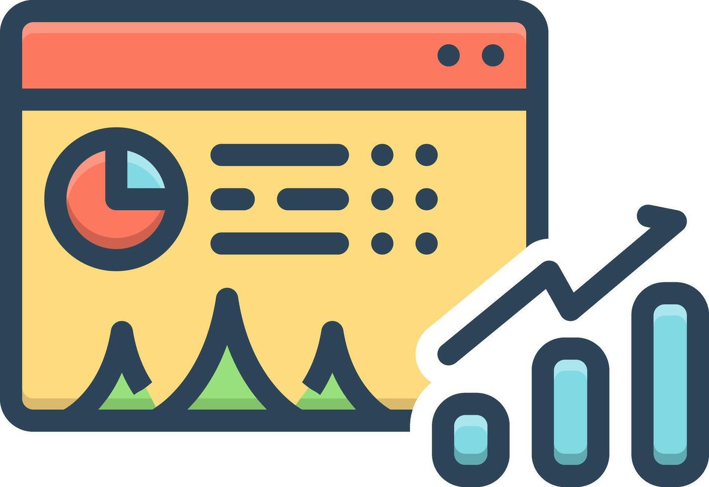 vektor Färg ikon för statistik
