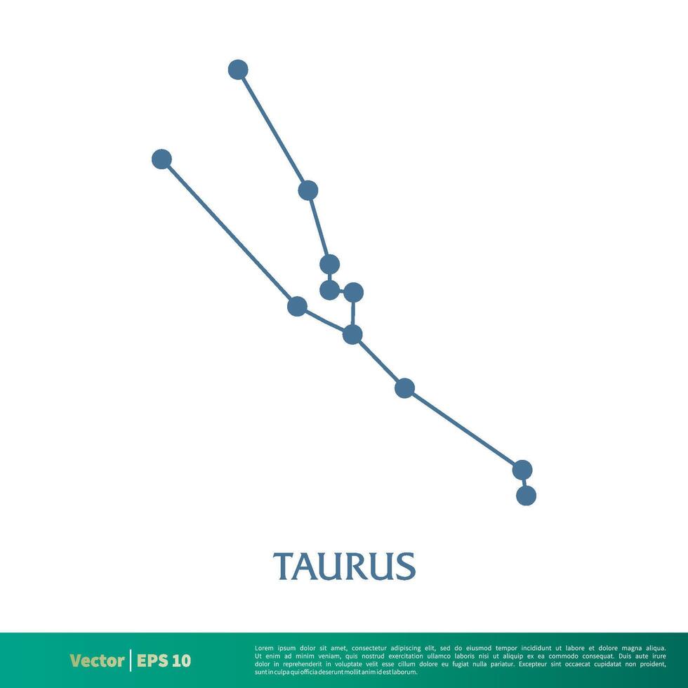 taurus - konstellation stjärna ikon vektor logotyp mall illustration design. vektor eps 10.