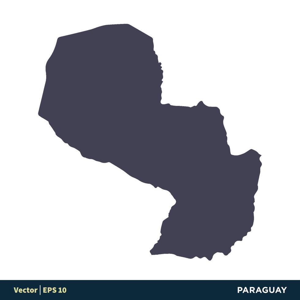 paraguay - söder Amerika länder Karta ikon vektor logotyp mall illustration design. vektor eps 10.