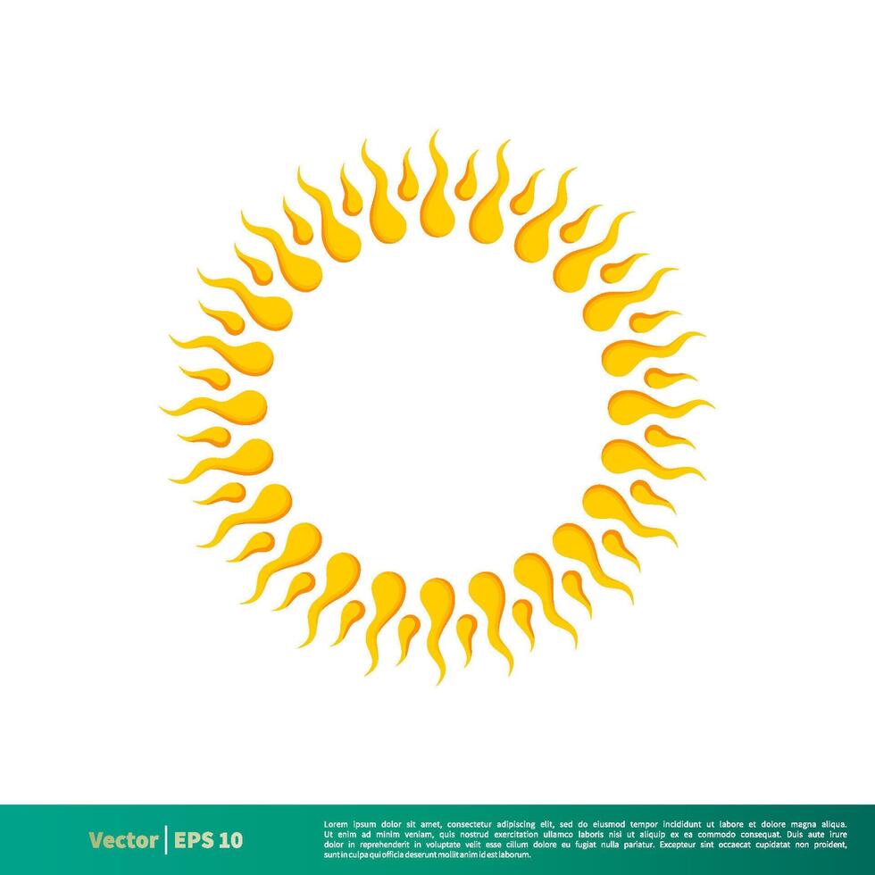 Sonne brennen Vektor Symbol Logo Vorlage Illustration Design. Vektor eps 10.