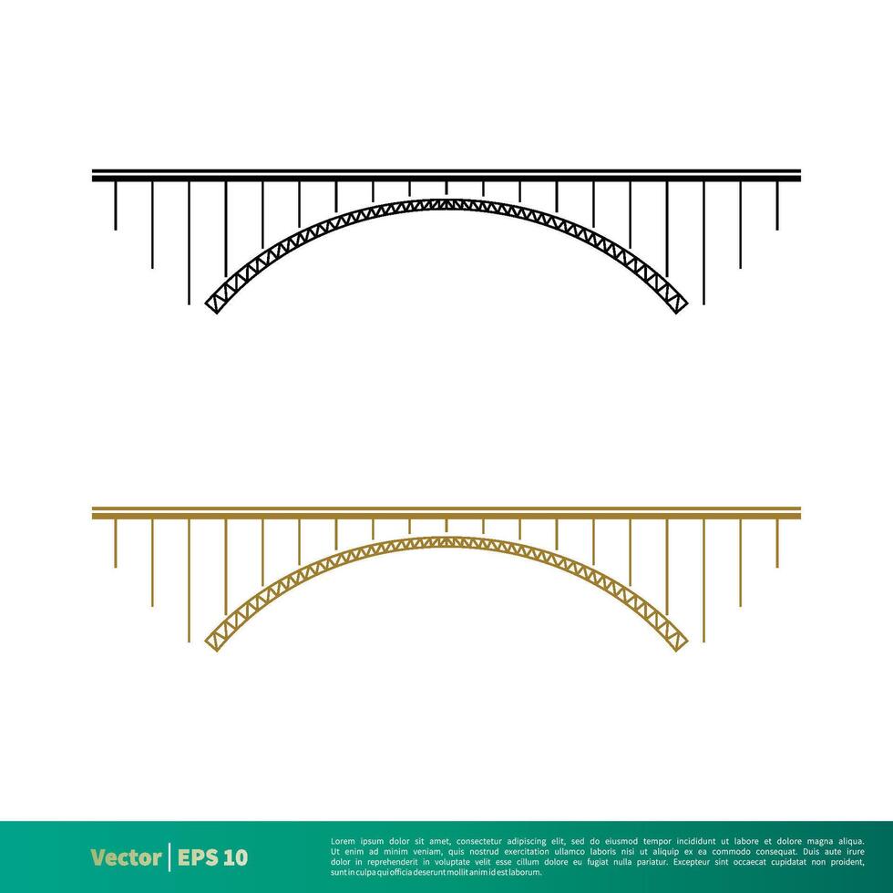 Brücke Symbol Vektor Logo Vorlage Illustration Design. Vektor eps 10.