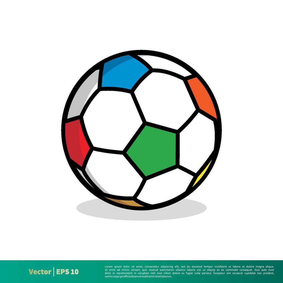 Ball - - Fußball Symbol Vektor Logo Vorlage Illustration Design. Vektor eps 10.