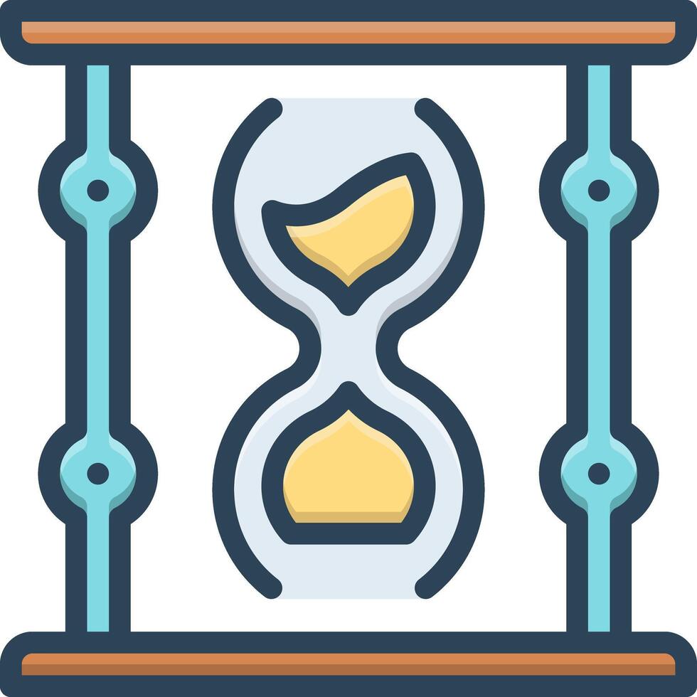 vektor Färg ikon för timglas