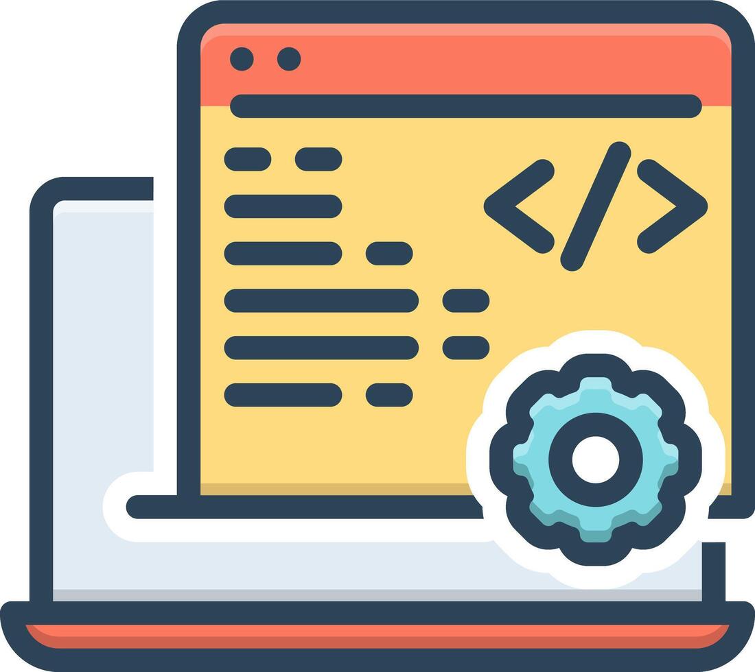 vektor Färg ikon för utveckling