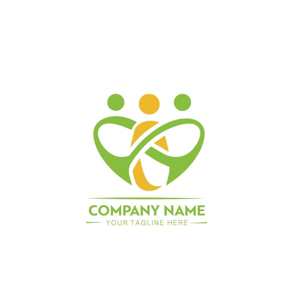 abstrakt Menschen und Mensch Familie Logo Design Vektor