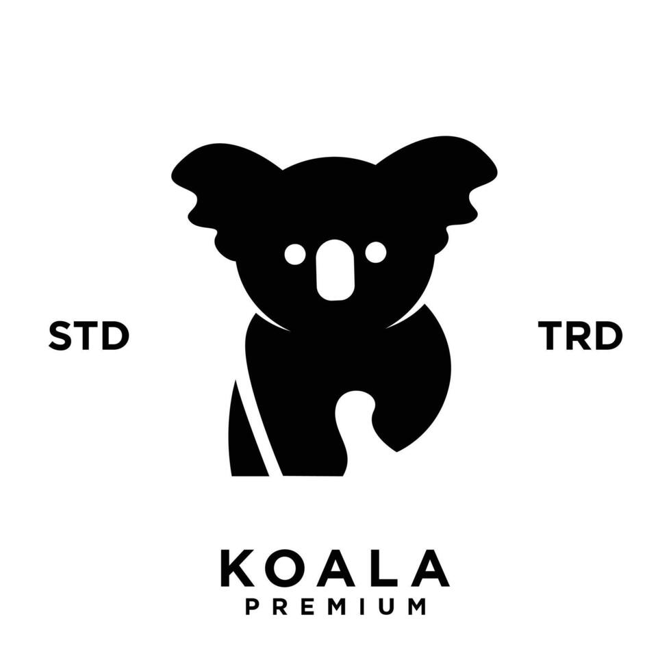 koala logotyp ikon design mall vektor med modern illustration begrepp