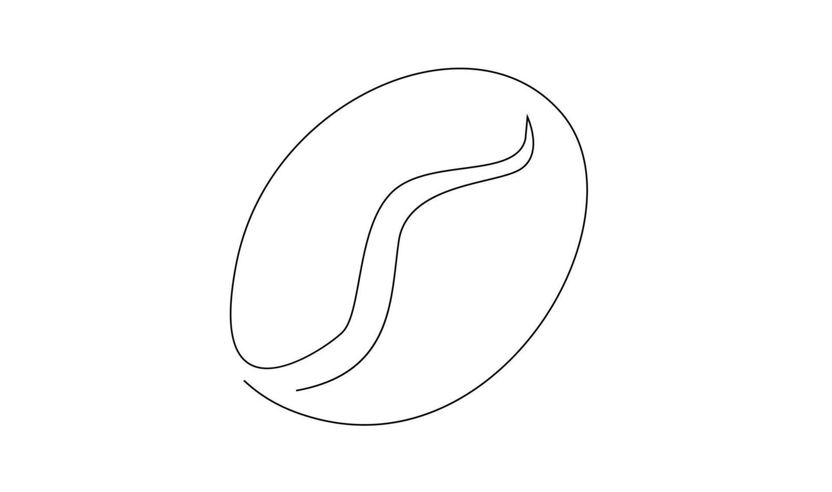 linear Kaffee Korn Hintergrund. einer kontinuierlich Linie Zeichnung von ein Kaffee Bohne vektor