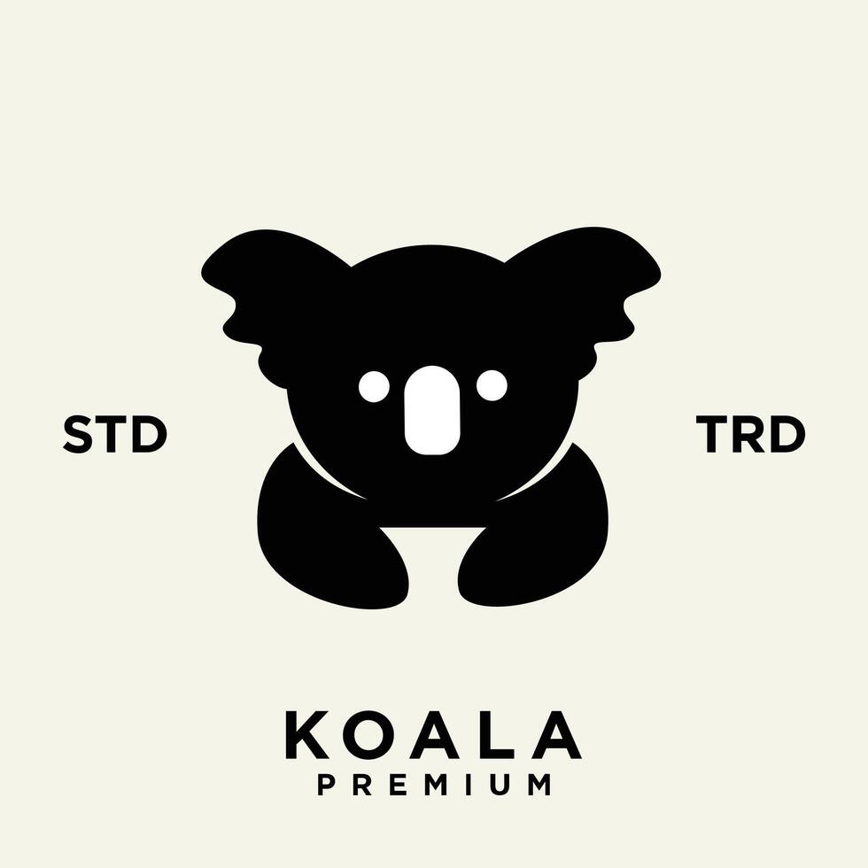 koala logotyp ikon design mall vektor med modern illustration begrepp