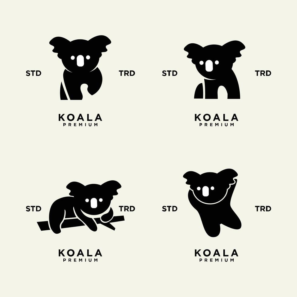 koala logotyp ikon design mall vektor med modern illustration begrepp