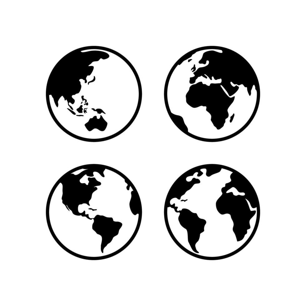 Globus Symbol isoliert auf Weiß Hintergrund. vektor