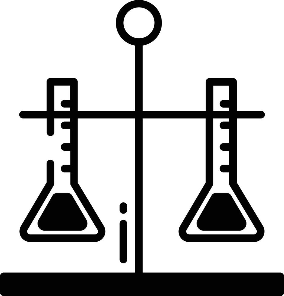 flaska glyf och linje vektor illustration