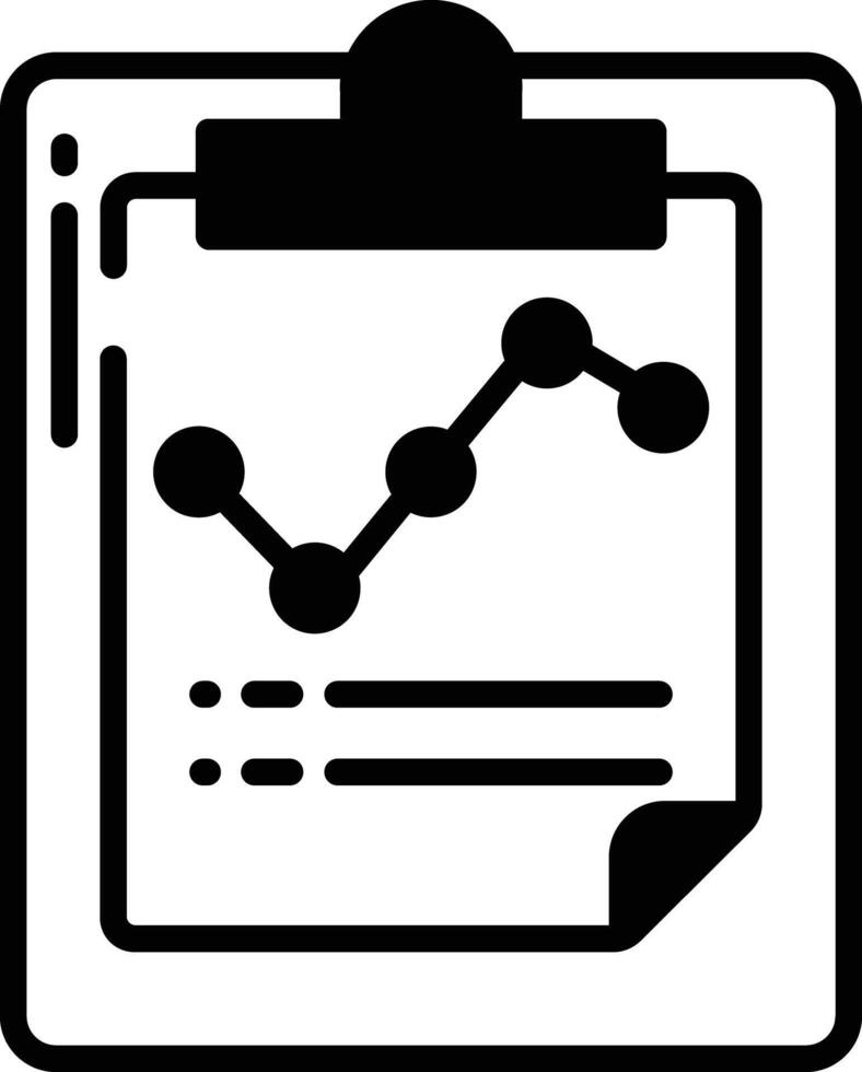 Hinweis Glyphe und Linie Vektor Illustration