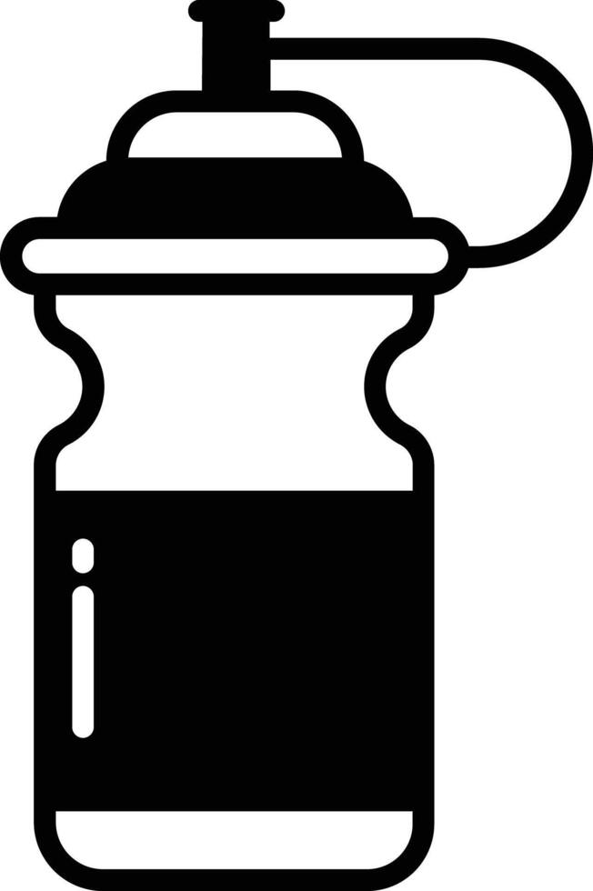 Wasser Flasche Glyphe und Linie Vektor Illustration