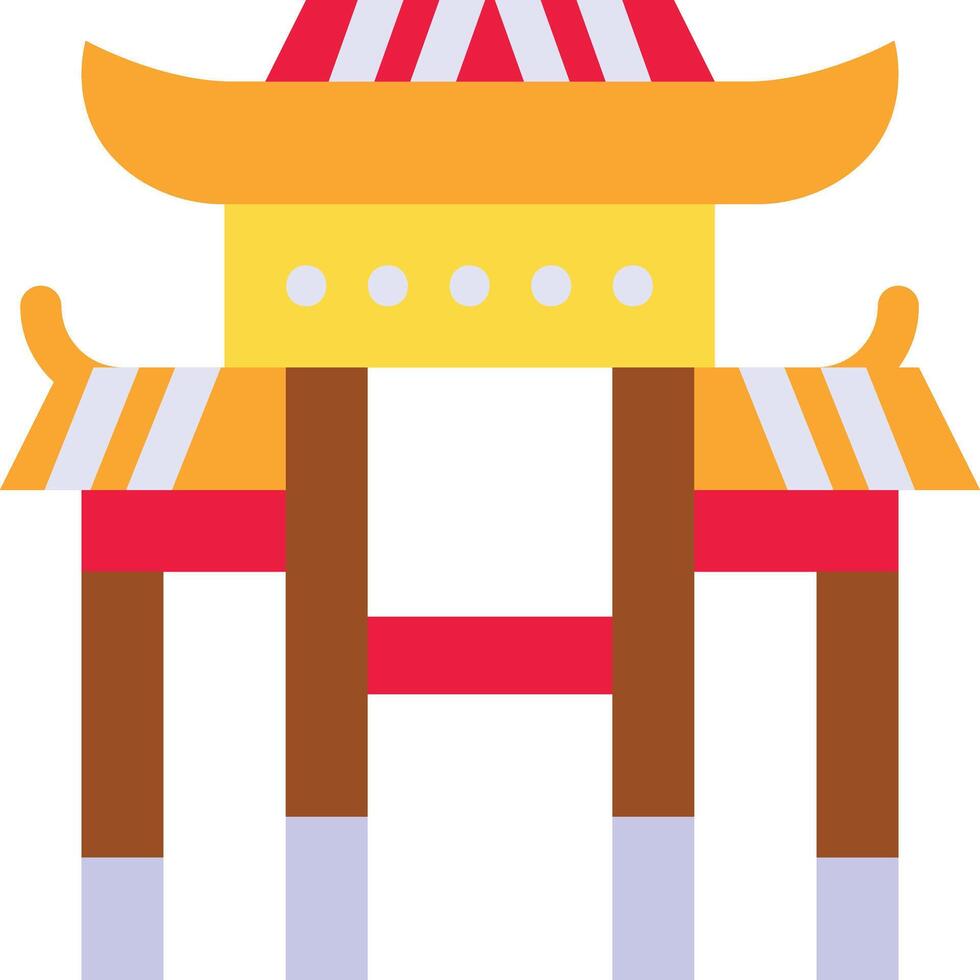 Chinesisch Tempel Vektor Symbol