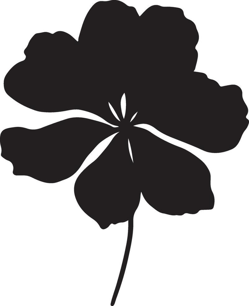 hortensia blomma silhuett vektor illustration vit bakgrund