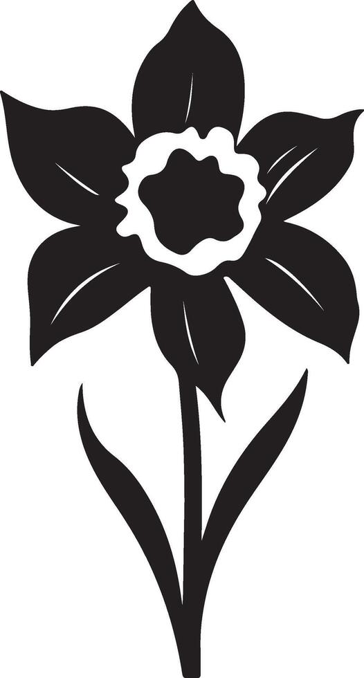 påsklilja blomma silhuett vektor illustration vit bakgrund