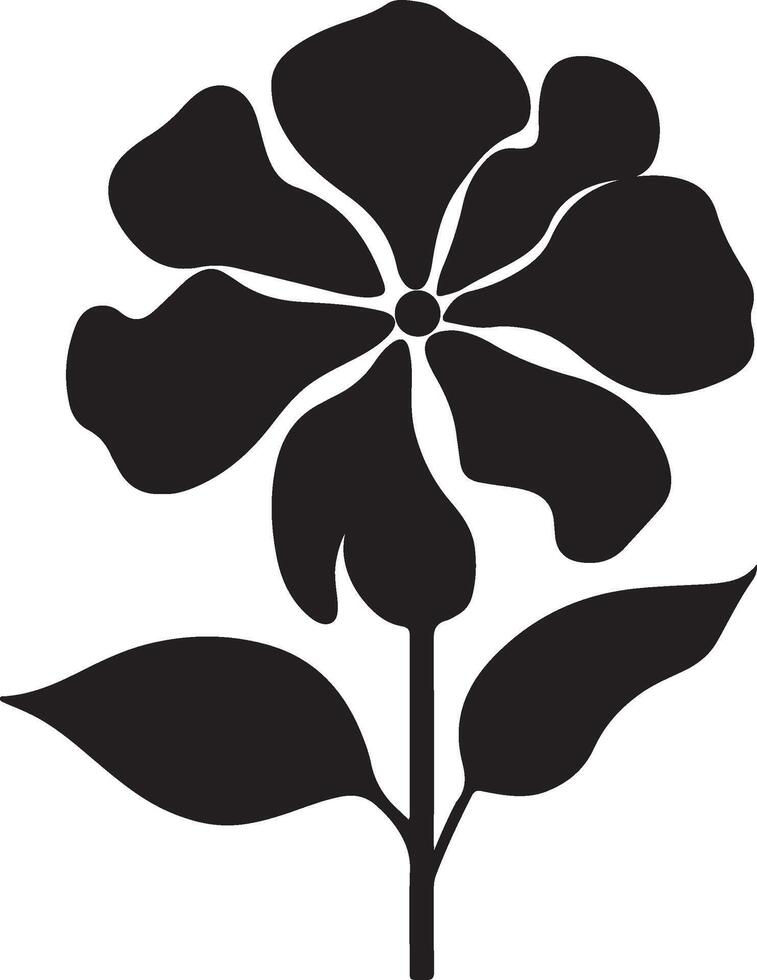 Hortensie Blume Silhouette Vektor Illustration Weiß Hintergrund