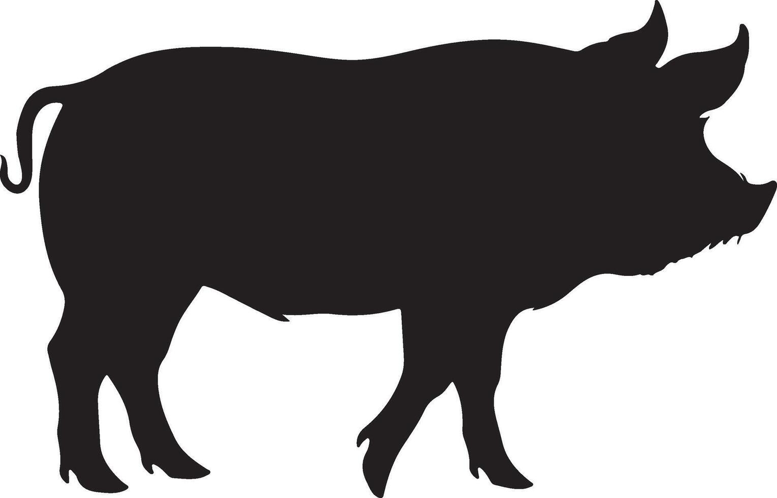 Schwein Silhouette Vektor Illustration Weiß Hintergrund