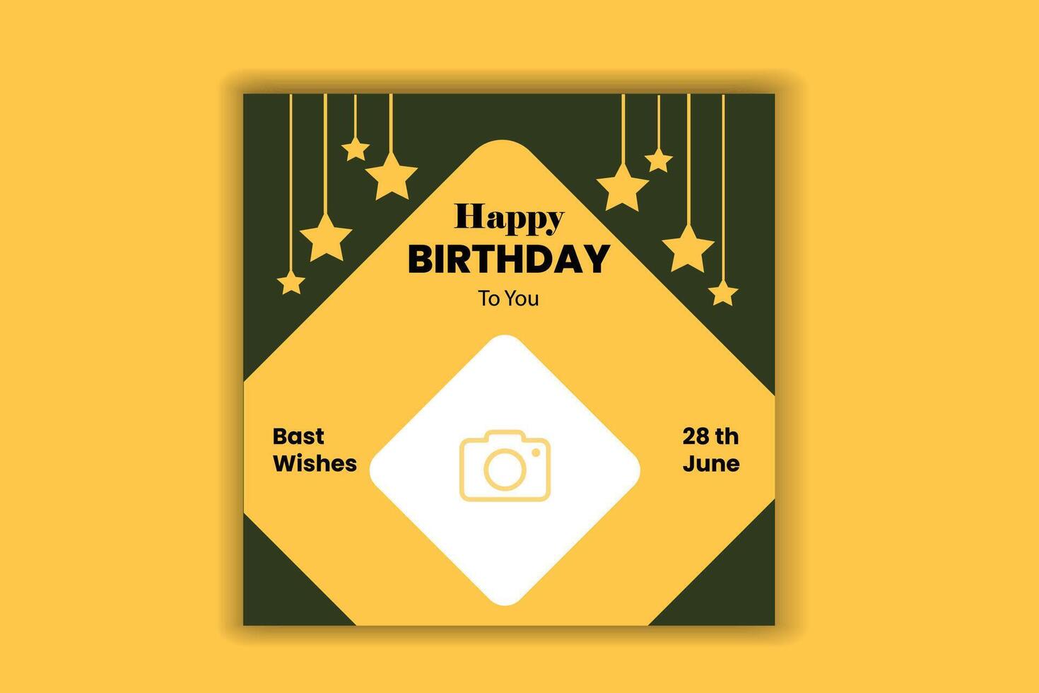 glücklich Geburtstag zu Sie Sozial Medien Post vektor