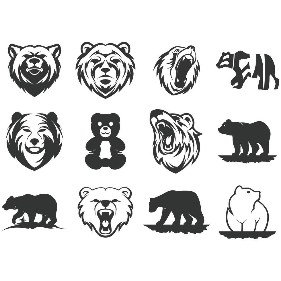 Sammlung von Bär Logos vektor