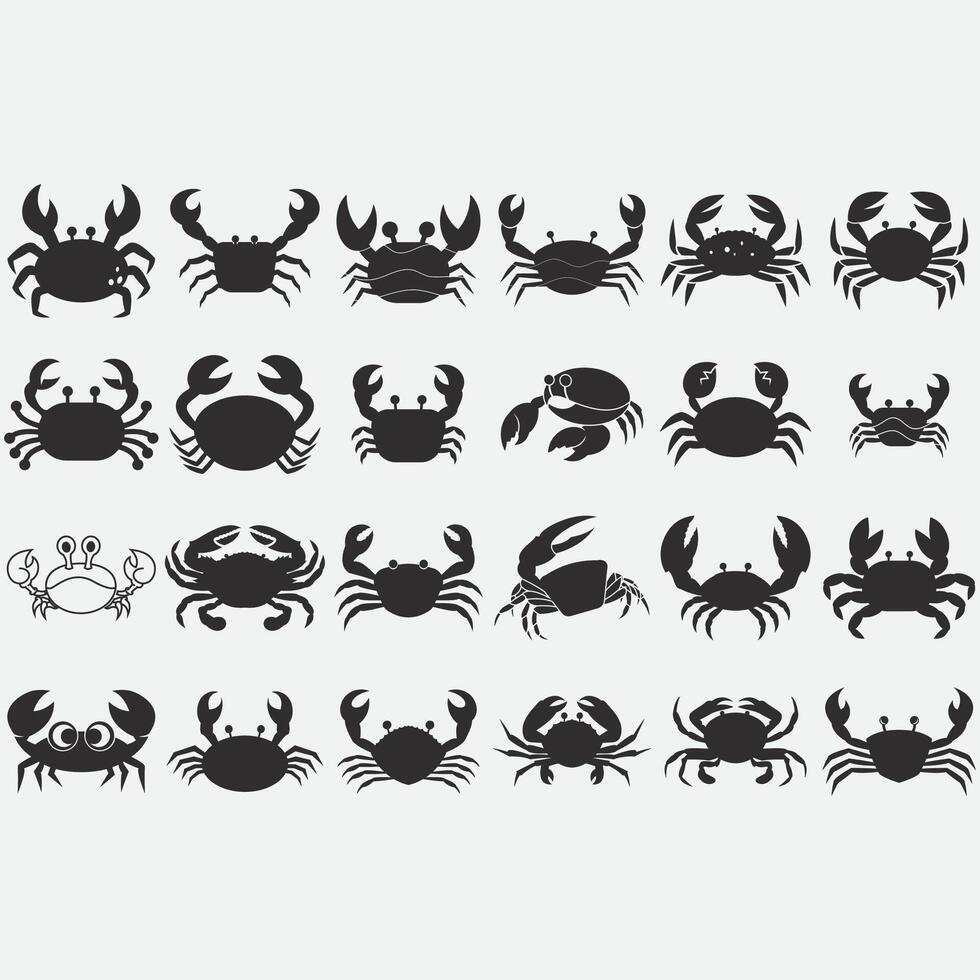 Sammlung von Krabbe Logos vektor