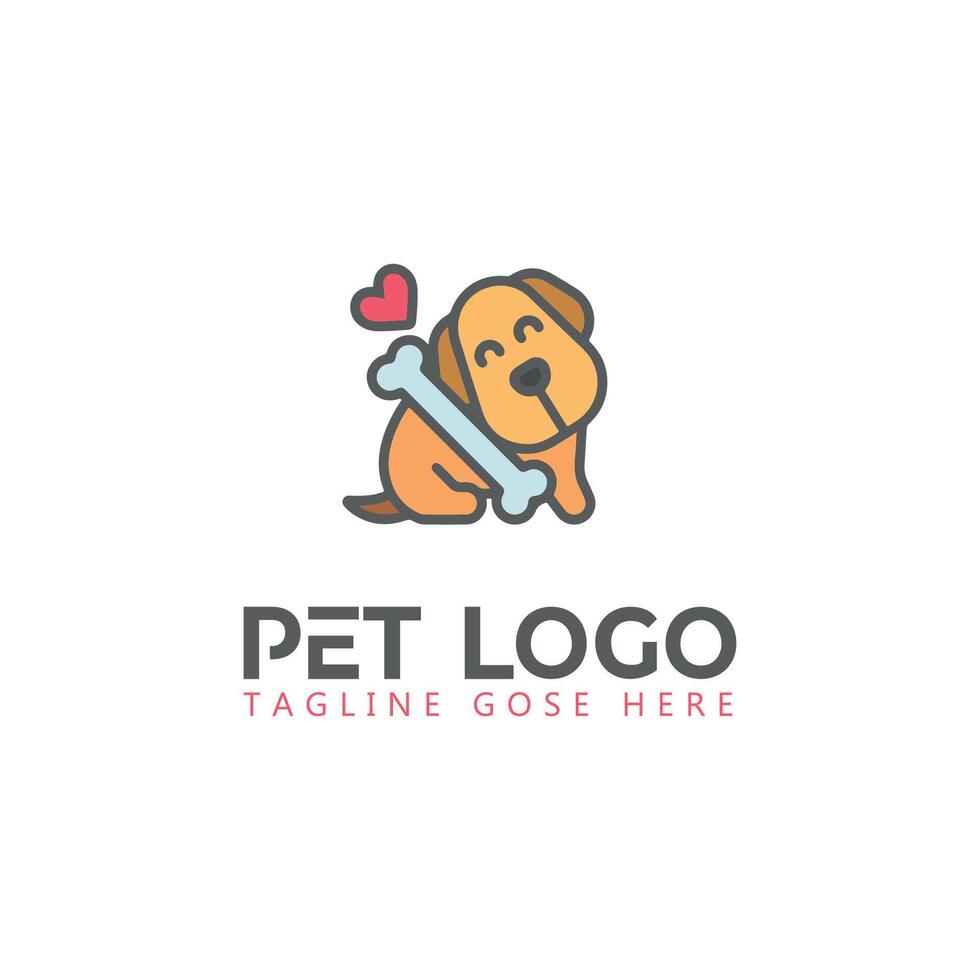 Haustiere Logo Design Vorlage vektor