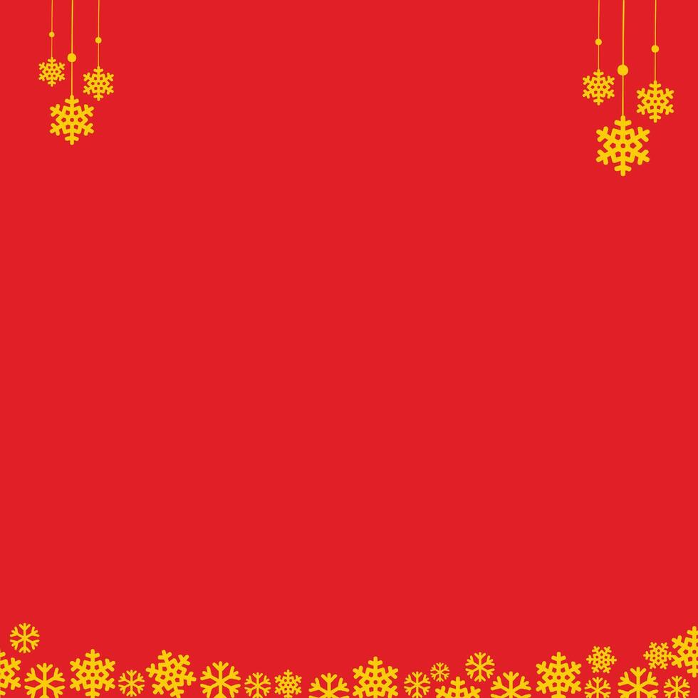 röd jul bakgrund med snöflingor. röd bakgrund med gul jul stjärnor, kopia Plats vektor