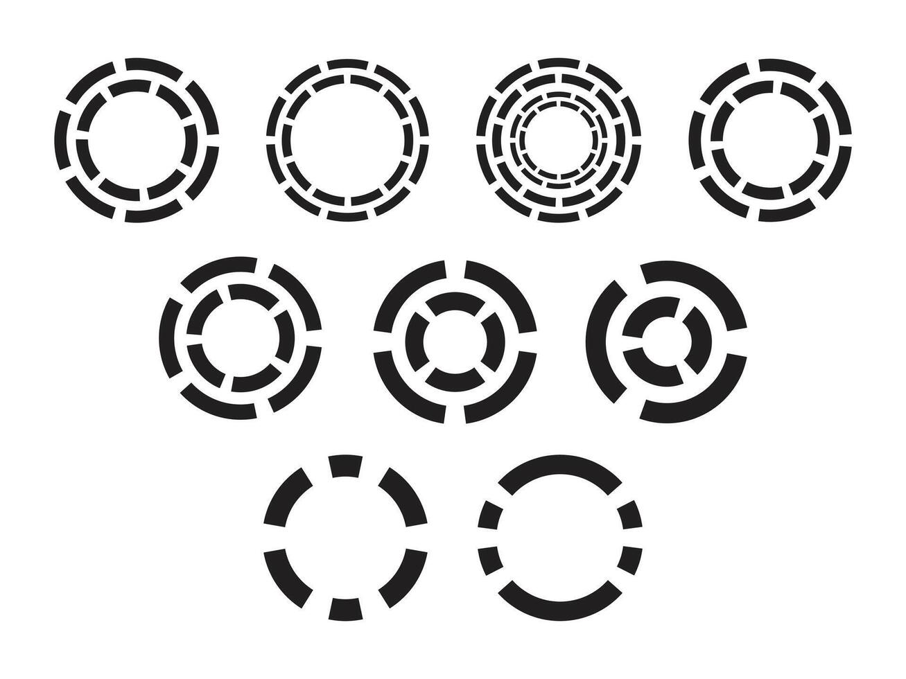 element av infografik, teckning, geometrisk former. vektor design illustration isolerat på vit bakgrund och cirkel mönster.